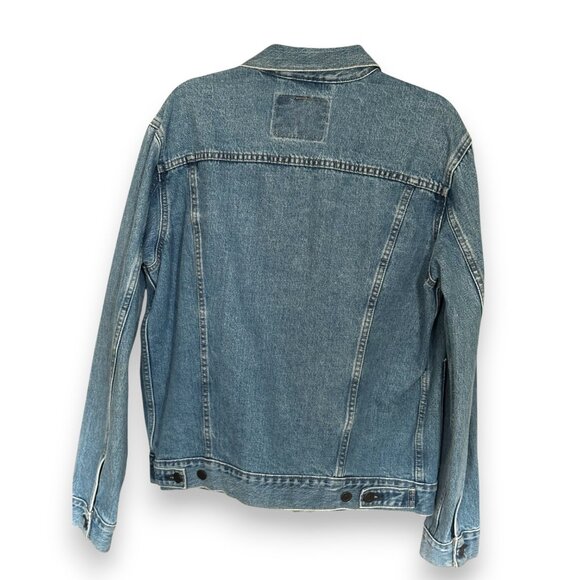Levi’s Blue Denim Trucker Jacket Men’s Size Large Excellent Condition - Picture 2 of 7